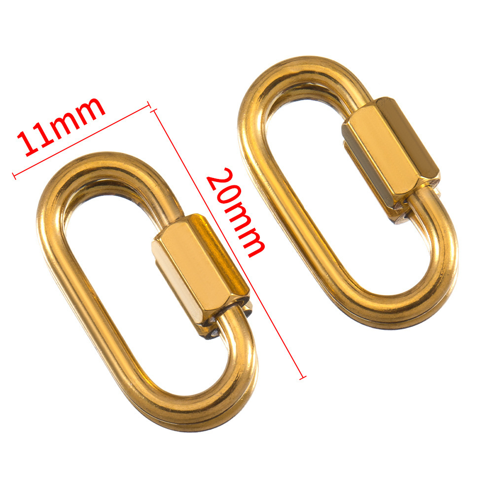 Gold Plated stainless st Retractable Clasp Screw Clasp Multiple Shape 