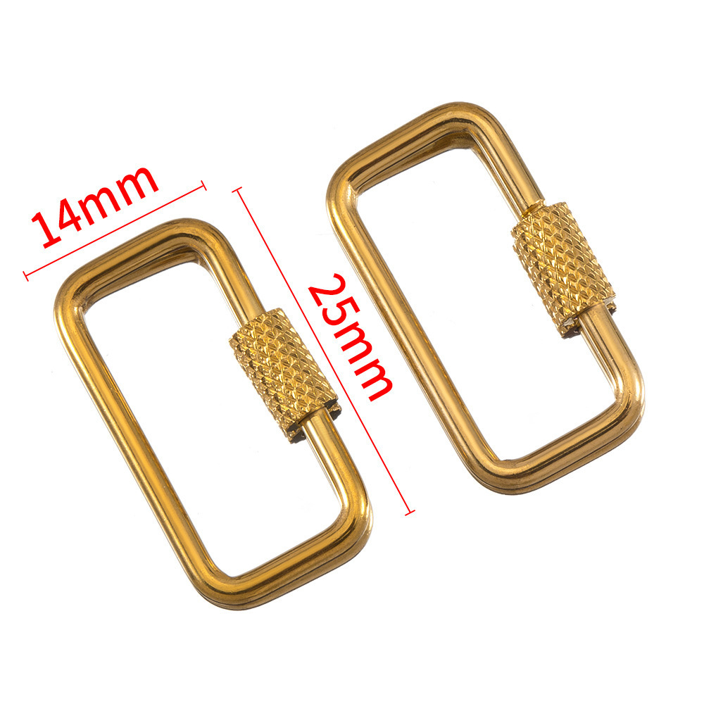 Gold Plated stainless st Retractable Clasp Screw Clasp Multiple Shape 