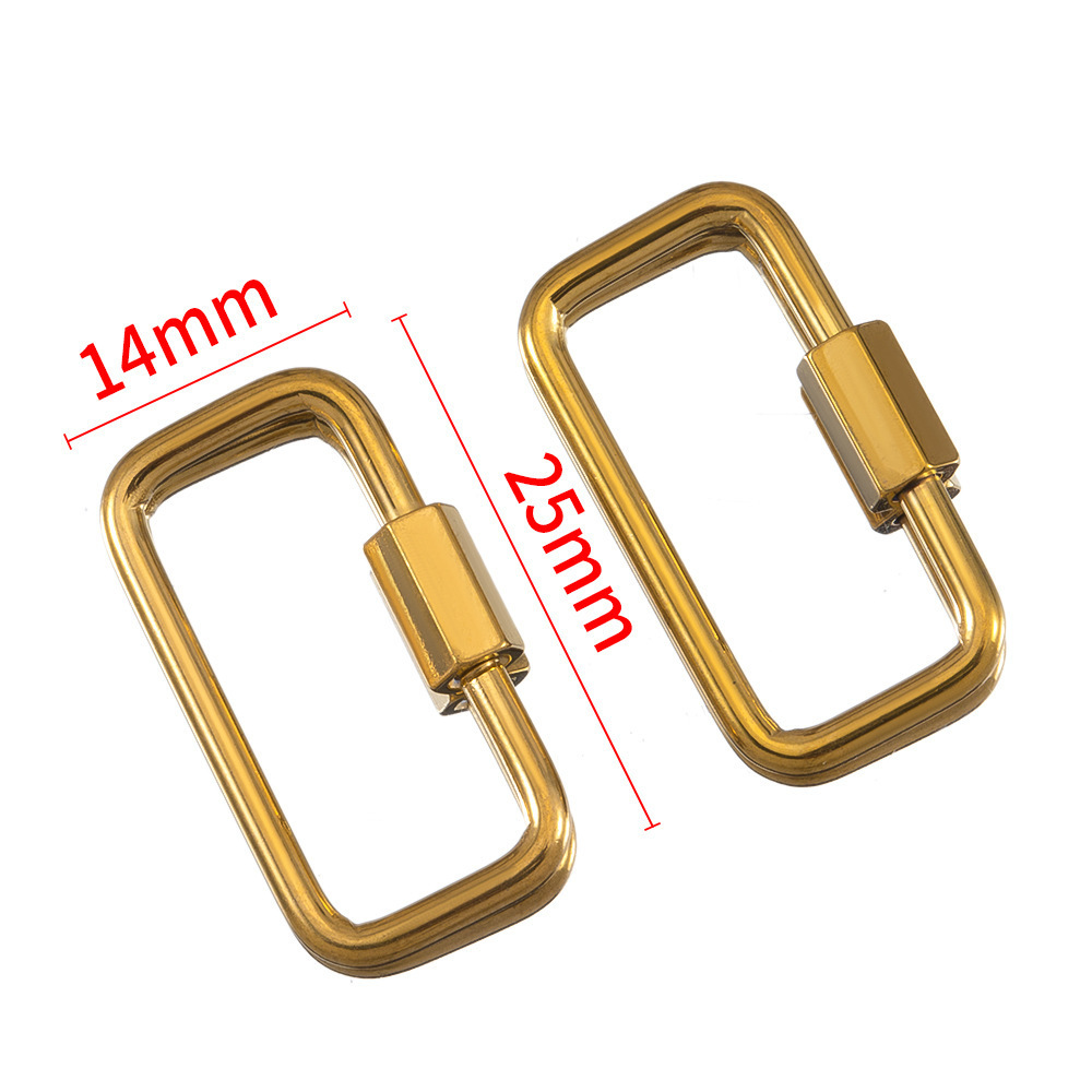 Gold Plated Stainless Steel Retractable Clasp Screw Clasp Multiple Shape DIY Jewellry Making Finding