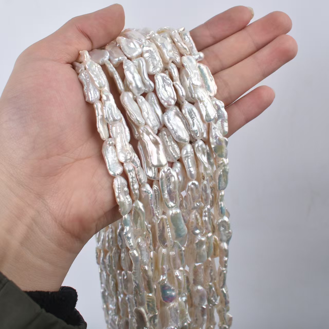 Natural Freshwater Biwa Pearl with Natural Grain