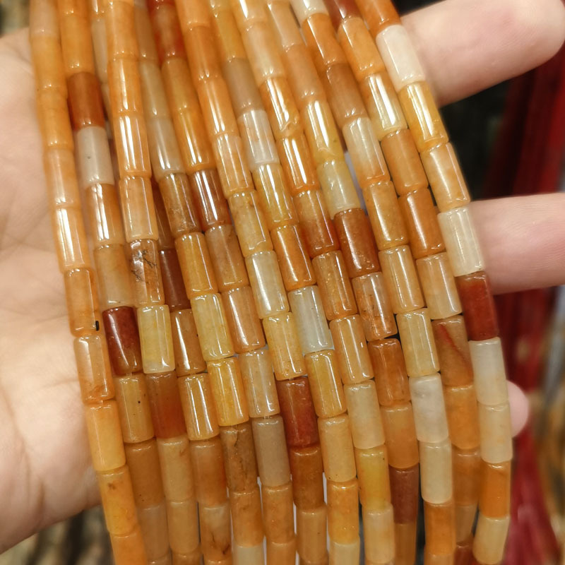 Natural Gemstone 4*9mm Cylindrical Beads Strand