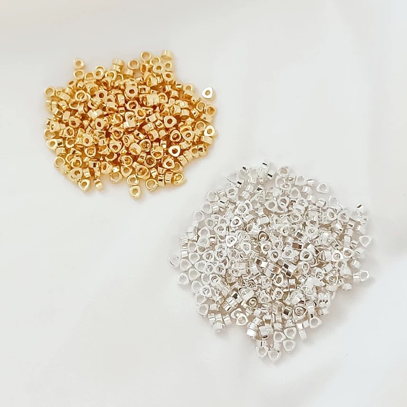 Gold Plated Copper Smooth Wheel Spacer Beads-likayjewel