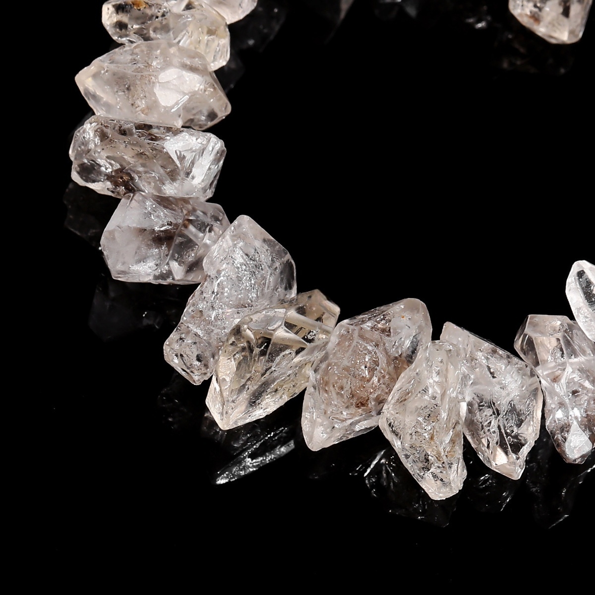 Herkimer Diamond Raw Stone Beads 3-4mm 15-30mm