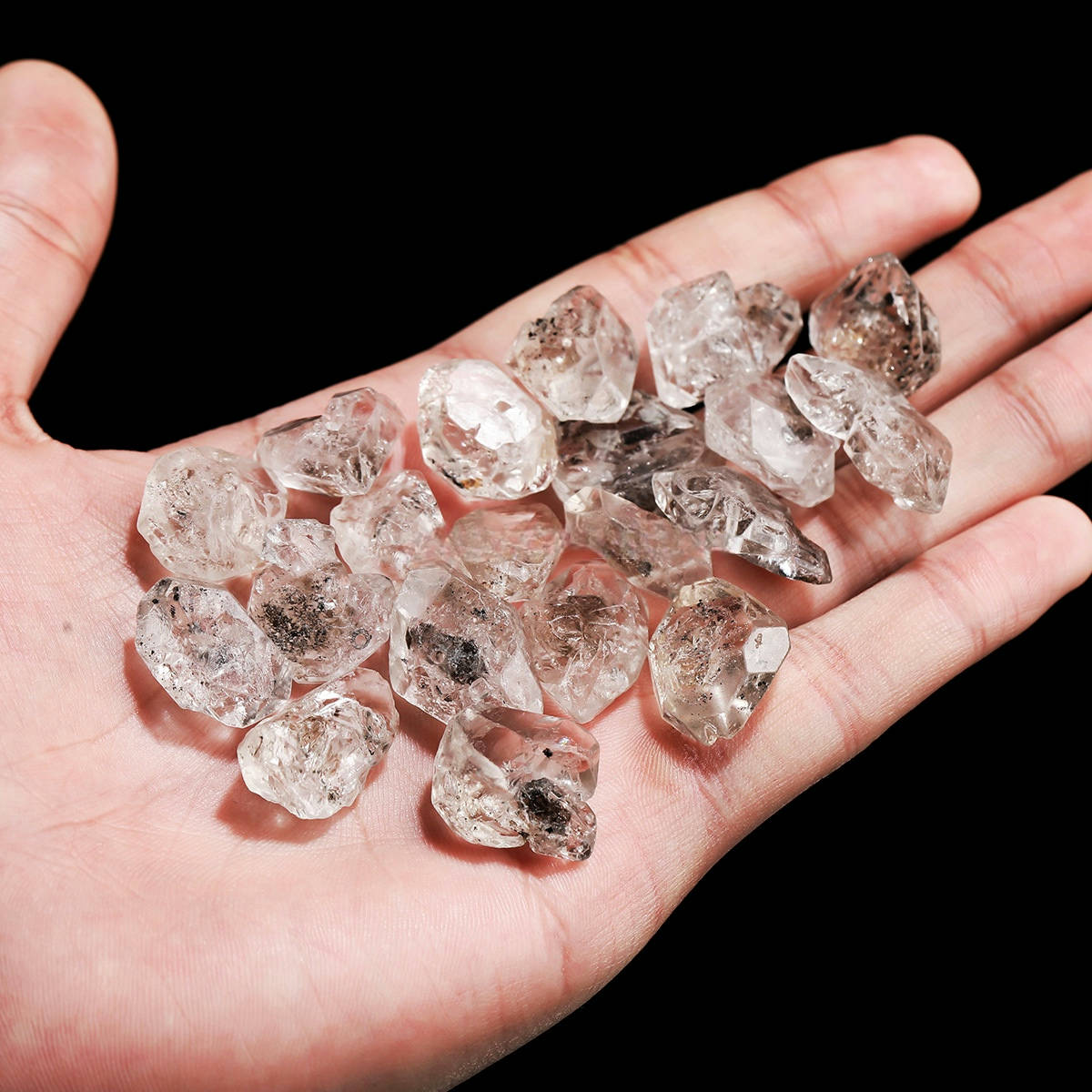Herkimer Diamond Raw Stone Beads 3-4mm 15-30mm