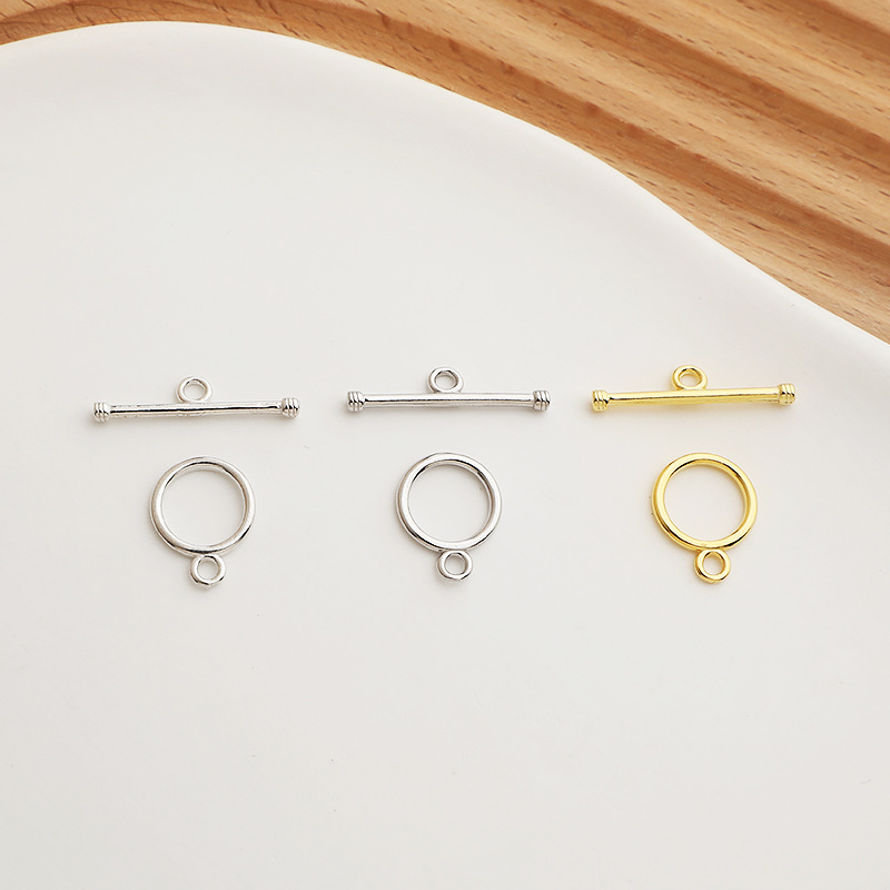 925 Sterling Silver OT Buckle for Jewelry DIY Multiple Style Color Siz