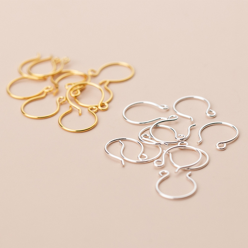 Hypoallergenic 925 Sterling Silver Earrings Hooks 1 Pair Multiple Style