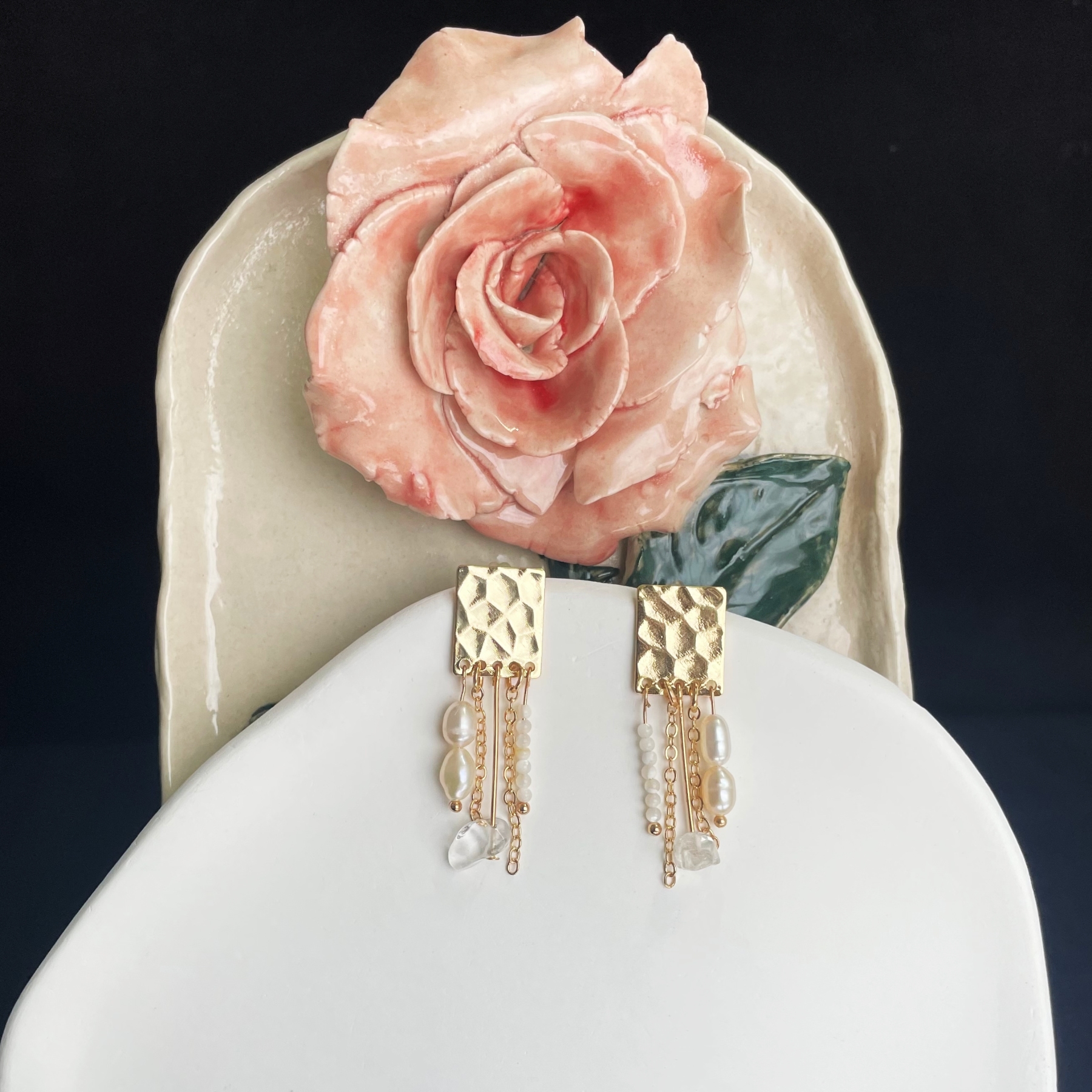  Multielement Tassel Earrings