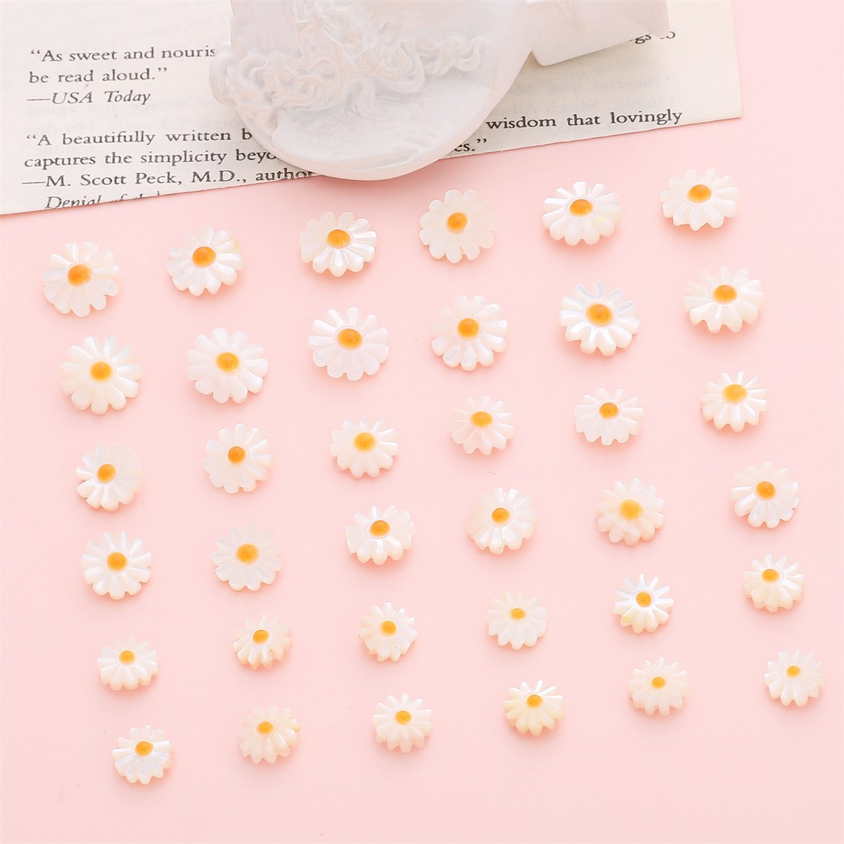 Daisy Beads Made of Shell