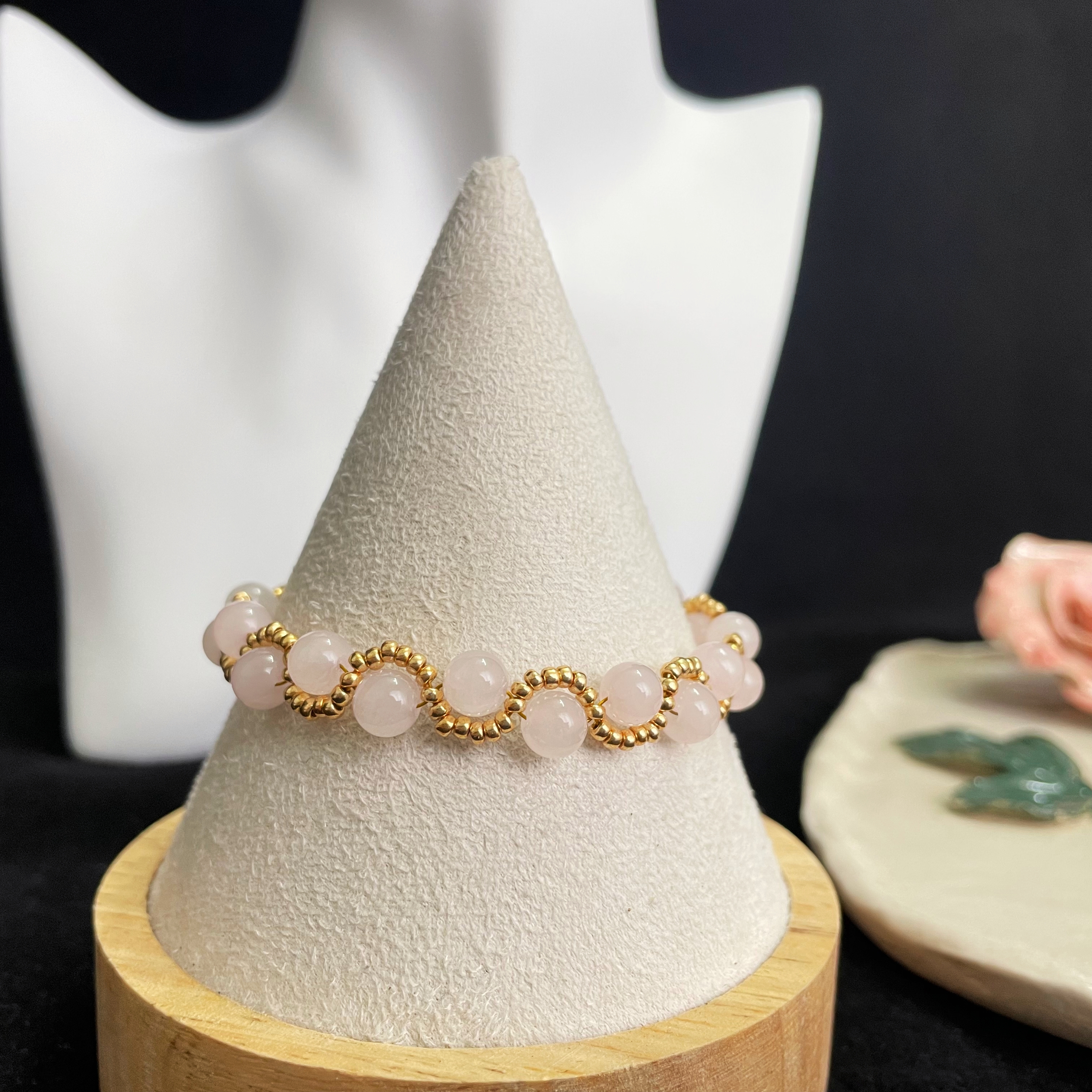 Woven Rose Quartz Bracelet Love Energy