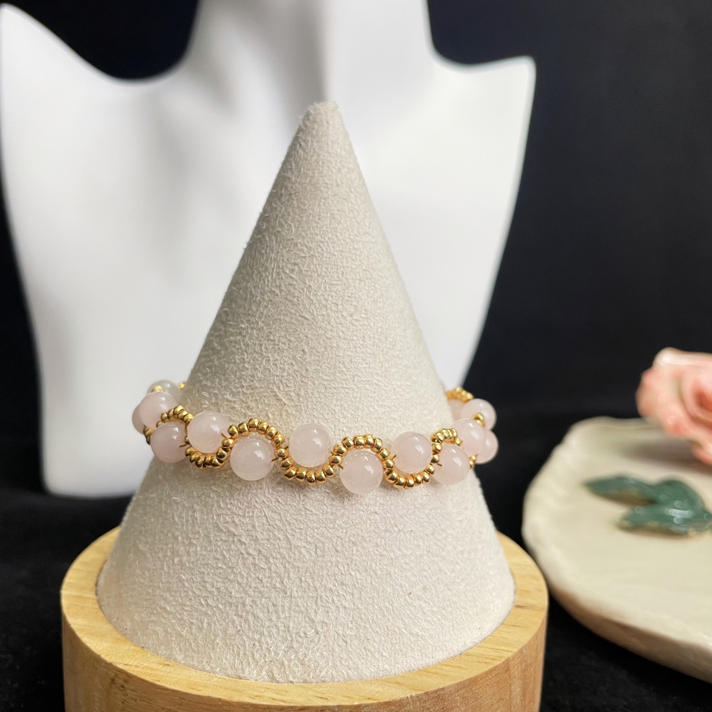 Woven Rose Quartz Bracelet Love Energy