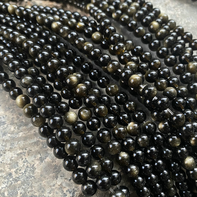 Natural Gemstone 4-12mm Round Beads Strand