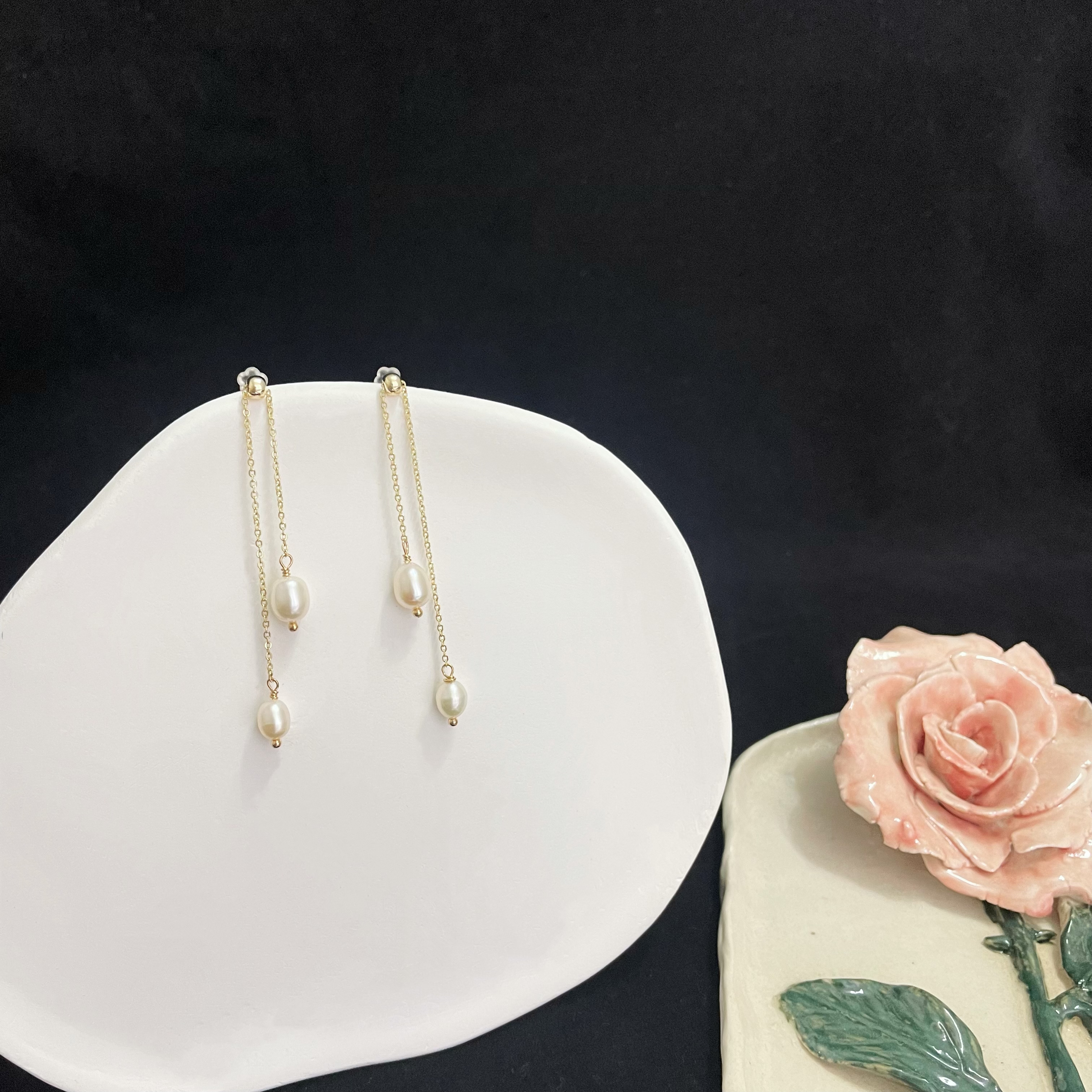 Adjustable Pearl Drop Earrings - Timeless Sophistication with Versatile Elegance