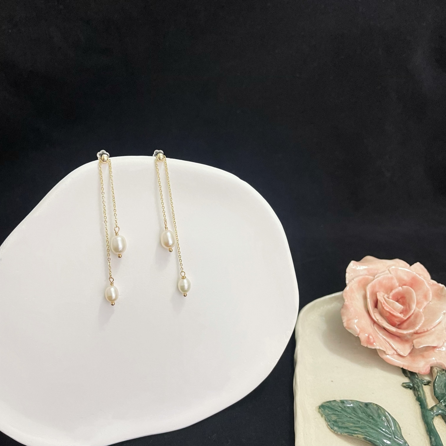 Adjustable Pearl Drop Earrings - Timeless Sophistication with Versatile Elegance