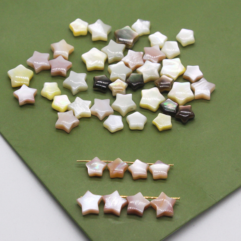 Side-punched Shell Star Beads