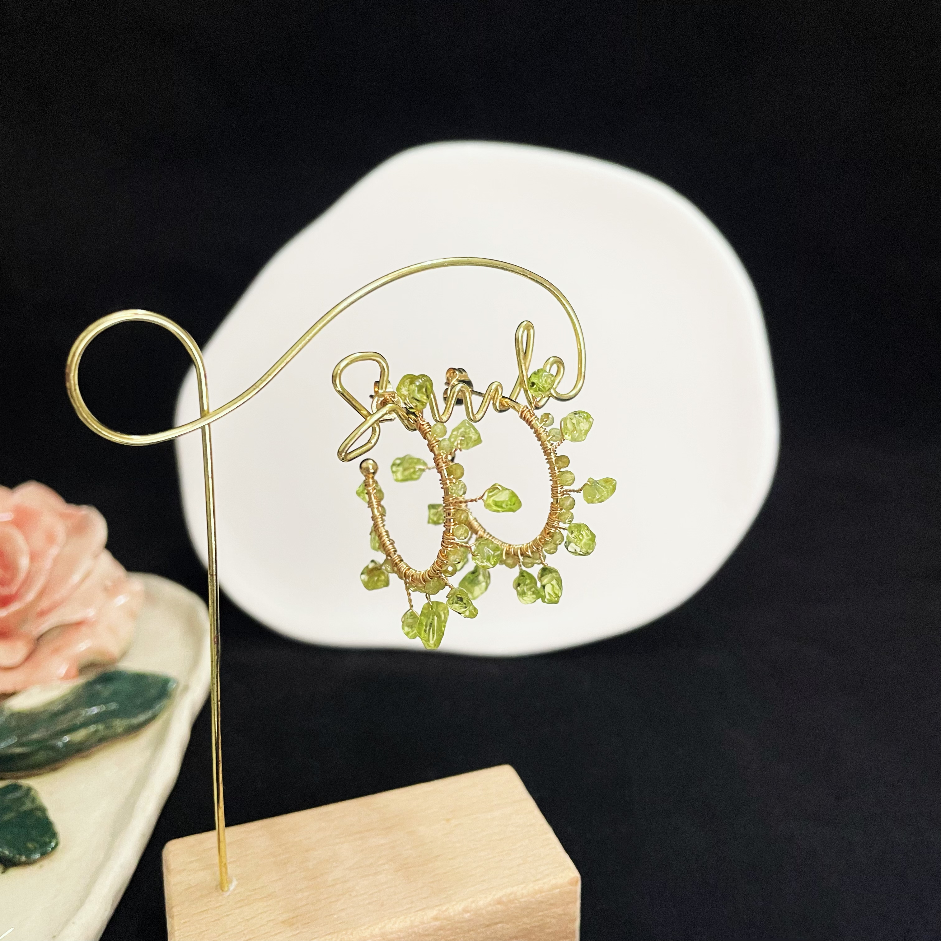 Enchanting Peridot Circle Earrings: A Spring Symphony