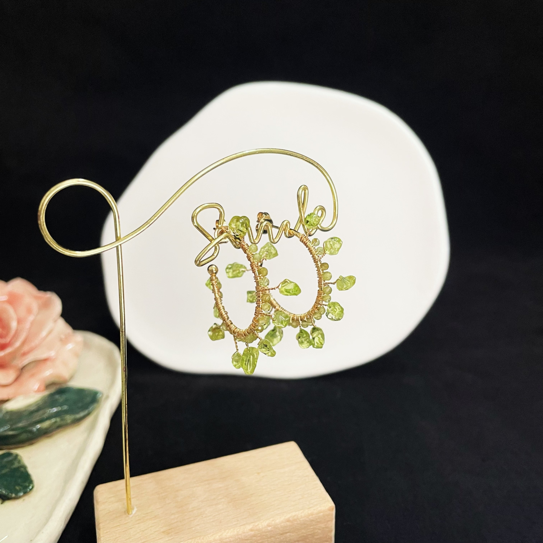 Enchanting Peridot Circle Earrings: A Spring Symphony