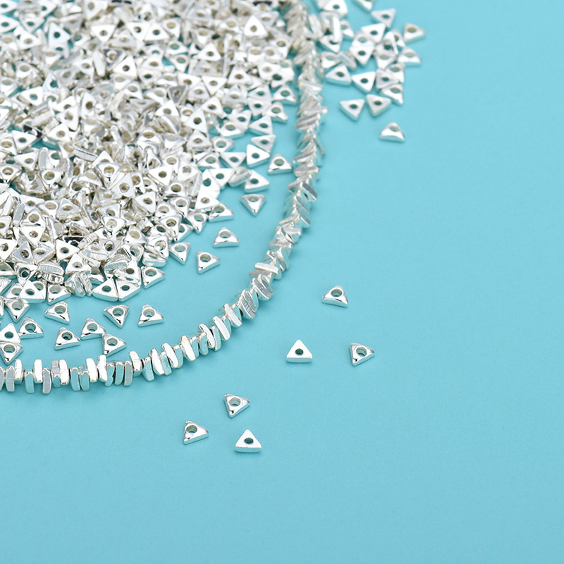 925 Sterling silver triangle spacer beads 1g