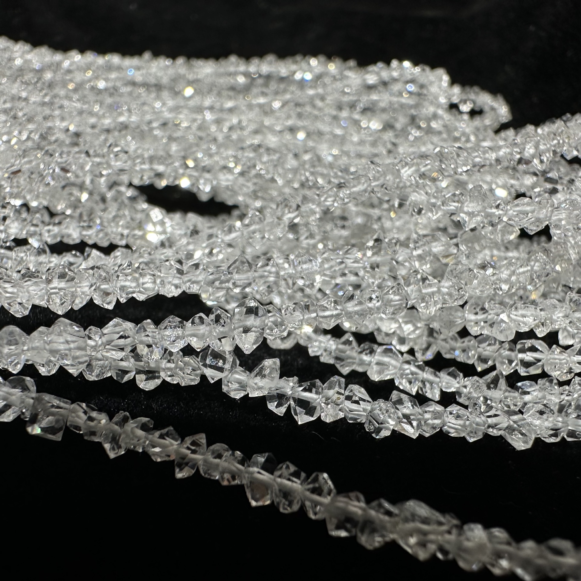 Herkimer Diamond Raw Stone Beads 3-4mm