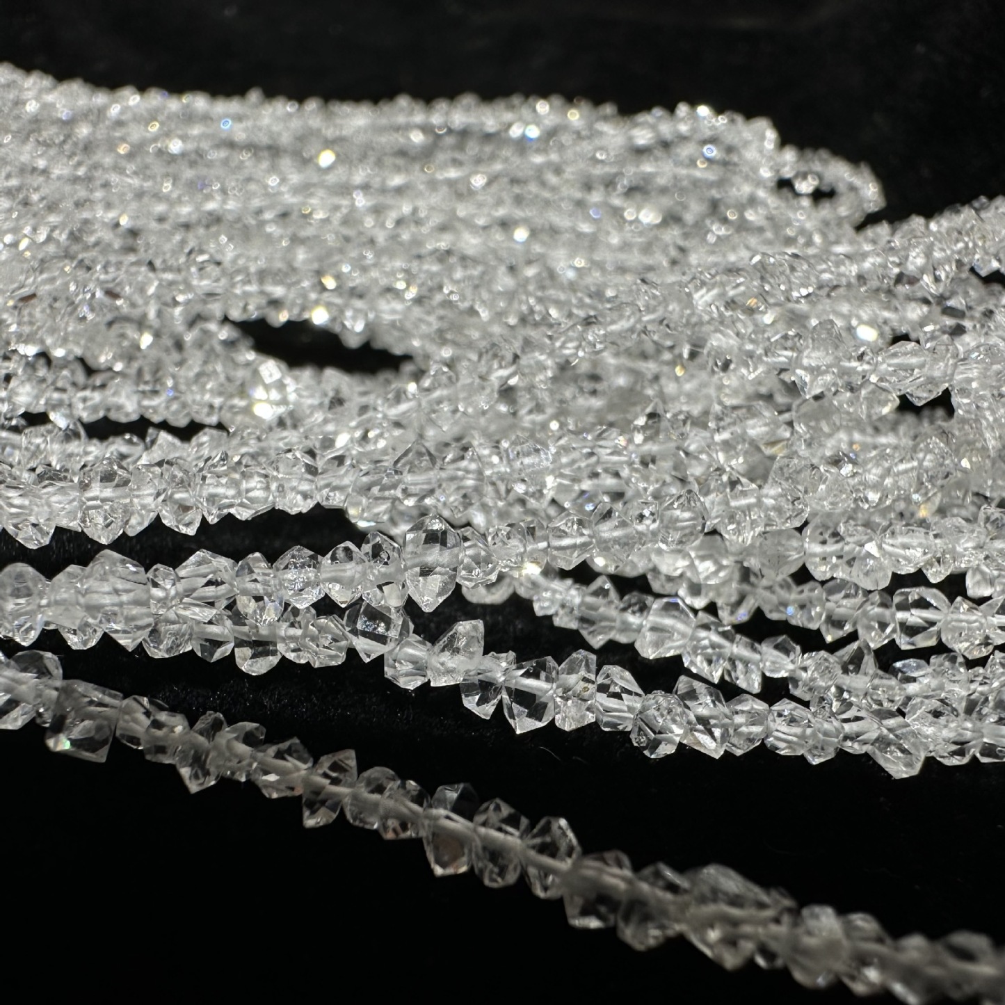 Herkimer Diamond Raw Stone Beads 3-4mm