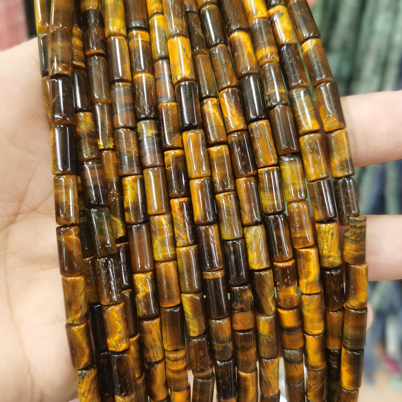 Natural Gemstone 4*9mm Cylindrical Beads Strand