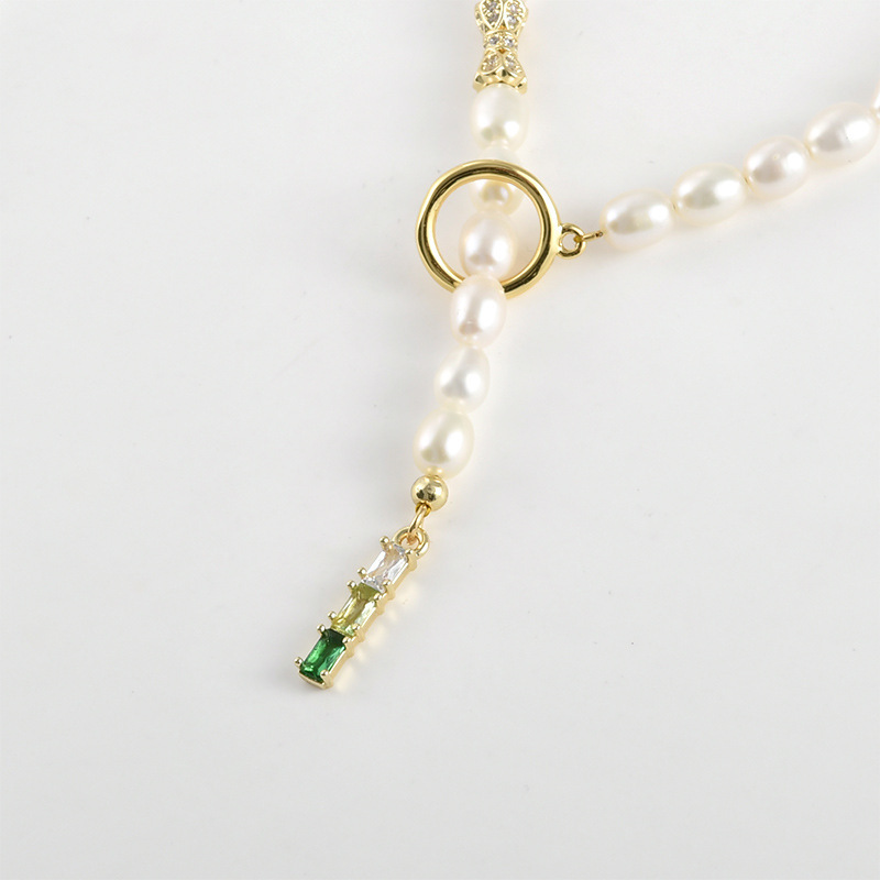 Gradient Cubic Zirconia Inlaid Gold Plated Bamboo Joint Strip Charms Jewelry Pendant Multiple Color