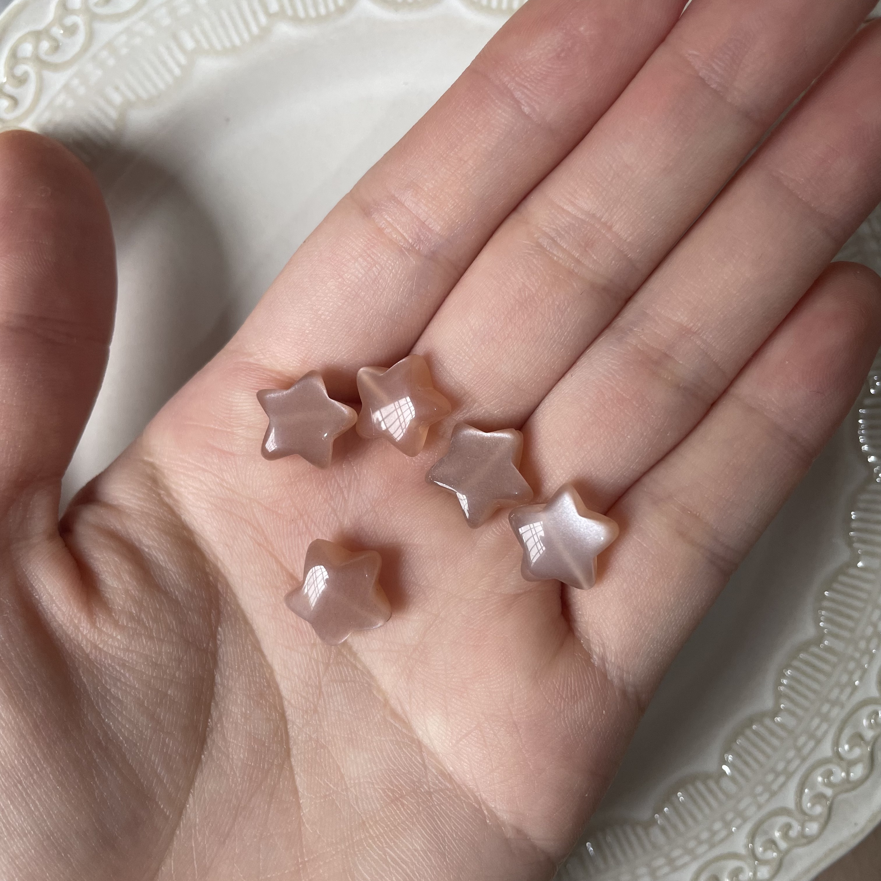 9mm Moonstone Star Beads for Jewelry DIY