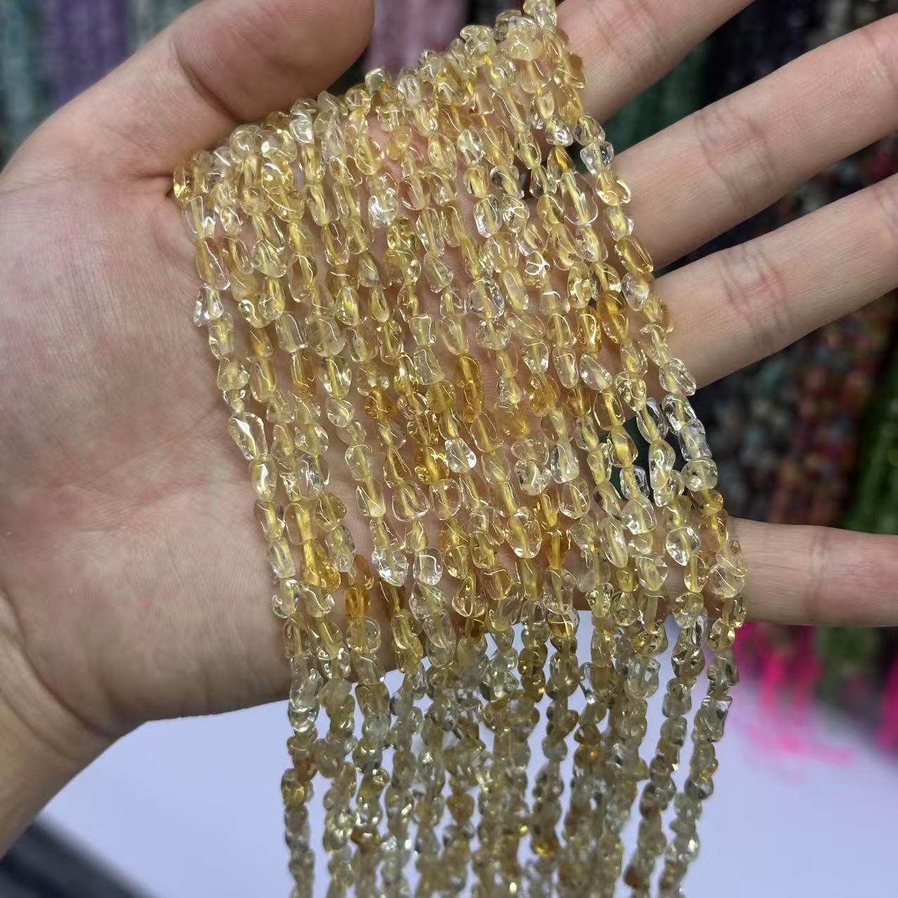 Gemstone Irregular Polished Raw Stone Beads Strand Multiple kind