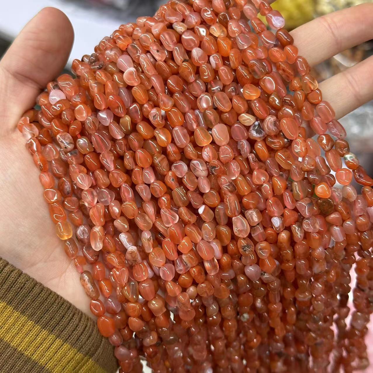 Gemstone Irregular Polished Raw Stone Beads Strand Multiple kind