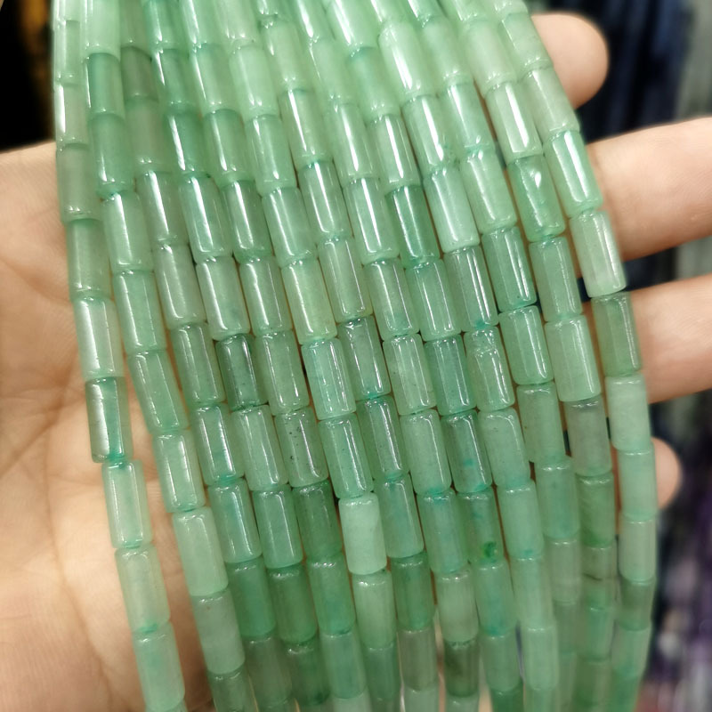 Natural Gemstone 4*9mm Cylindrical Beads Strand