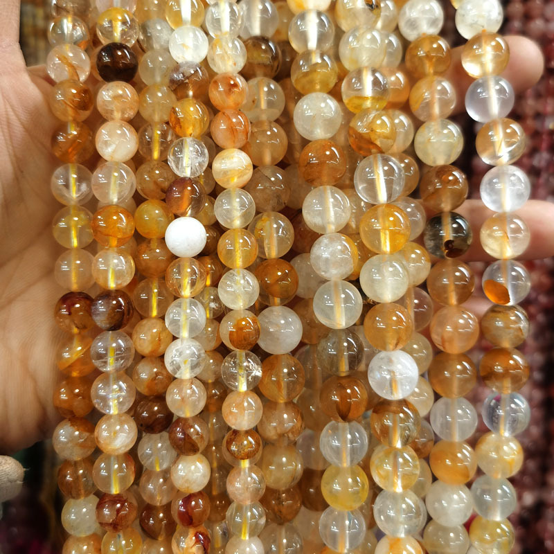 Natural Gemstone 4-12mm Round Beads Strand