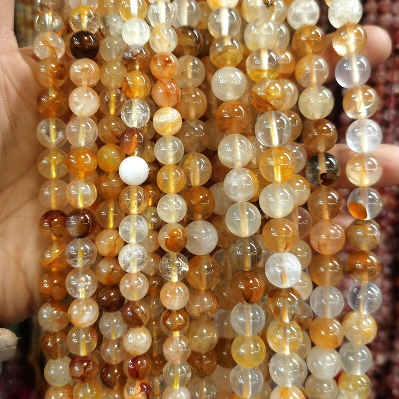 Natural Gemstone 4-12mm Round Beads Strand