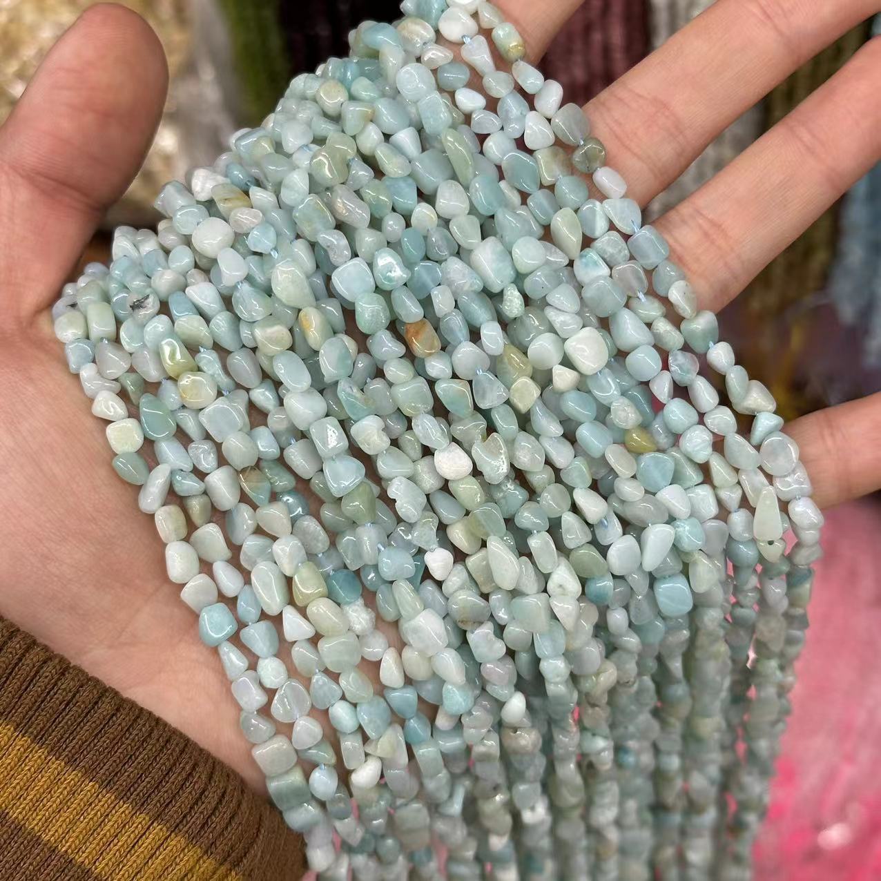 Gemstone Irregular Polished Raw Stone Beads Strand Multiple kind