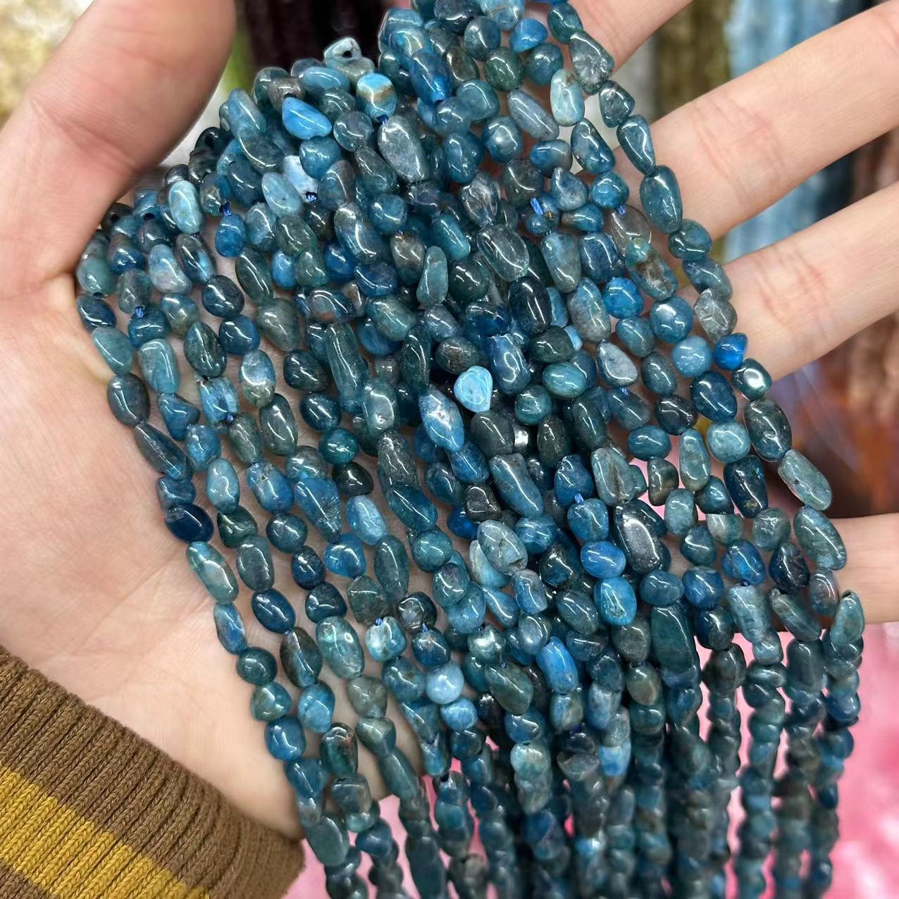 Gemstone Irregular Polished Raw Stone Beads Strand Multiple kind