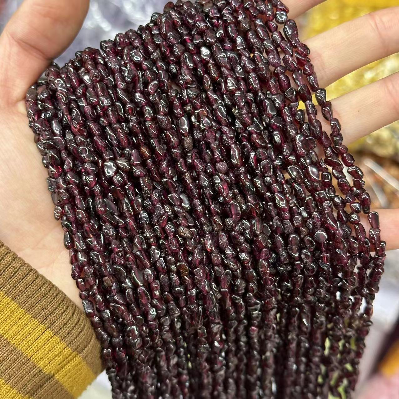 Gemstone Irregular Polished Raw Stone Beads Strand Multiple kind