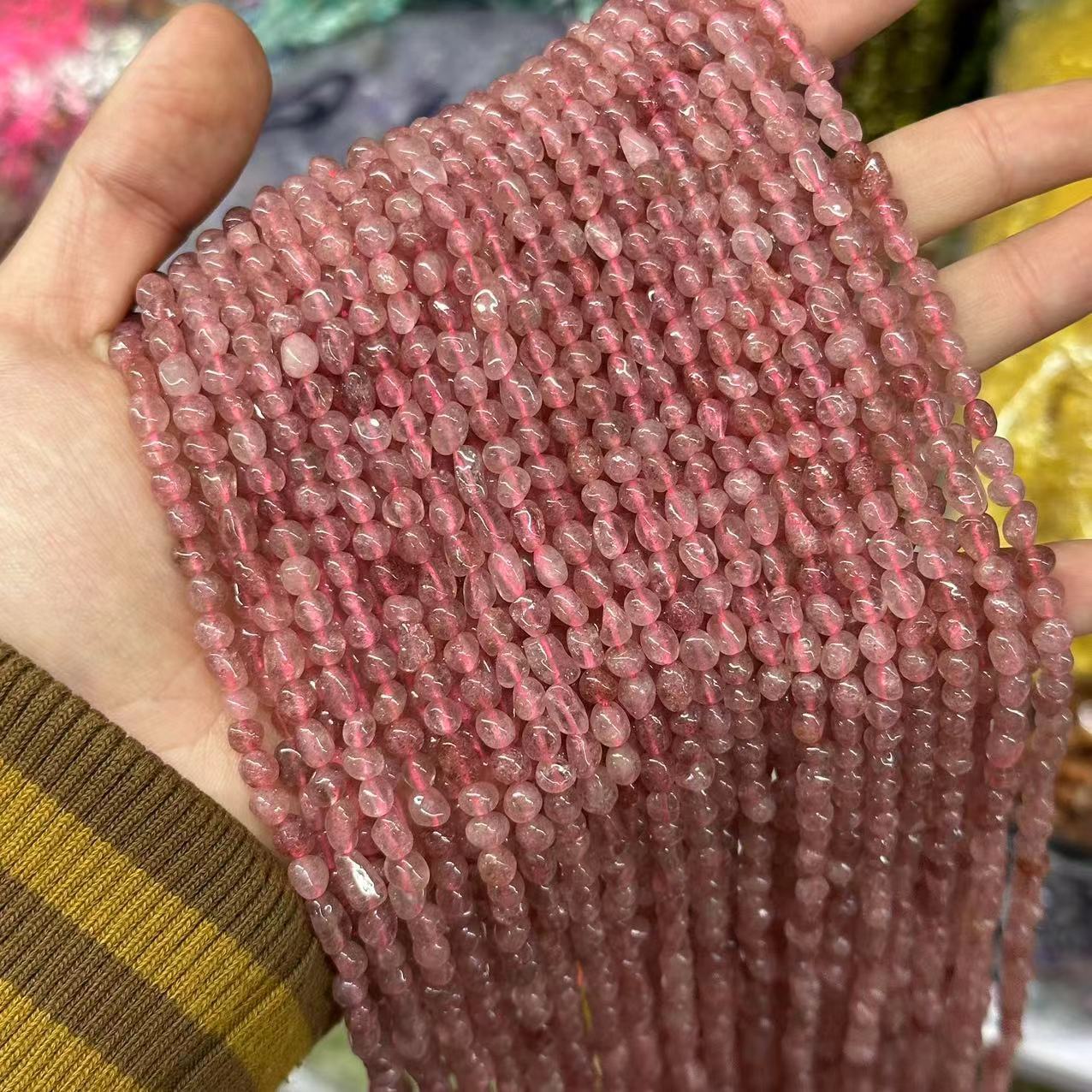 Gemstone Irregular Polished Raw Stone Beads Strand Multiple kind