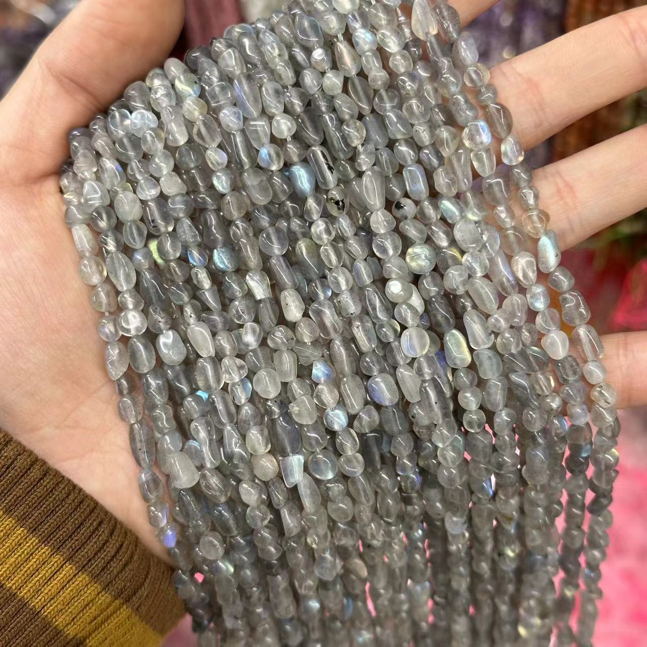 Gemstone Irregular Polished Raw Stone Beads Strand Multiple kind