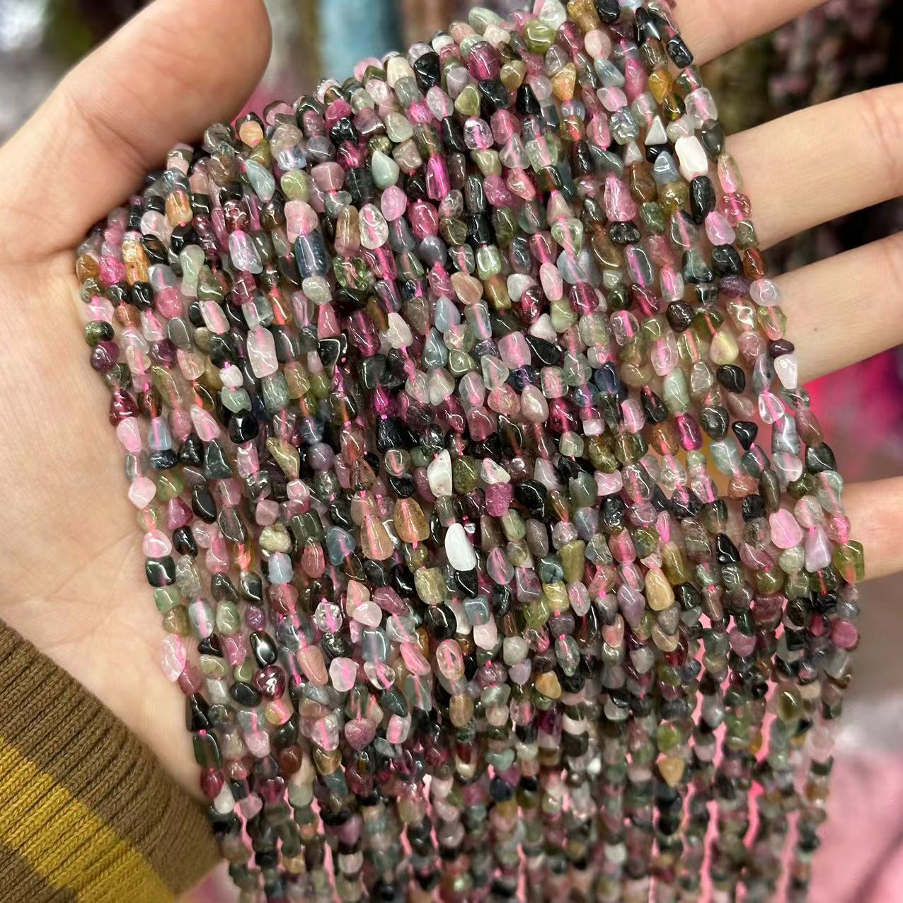 Gemstone Irregular Polished Raw Stone Beads Strand Multiple kind