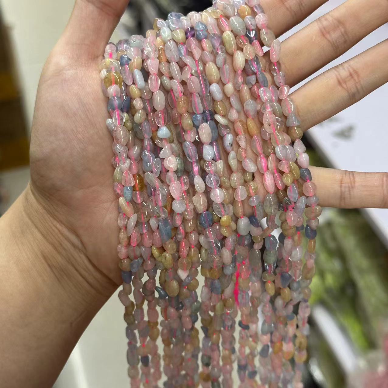 Gemstone Irregular Polished Raw Stone Beads Strand Multiple kind