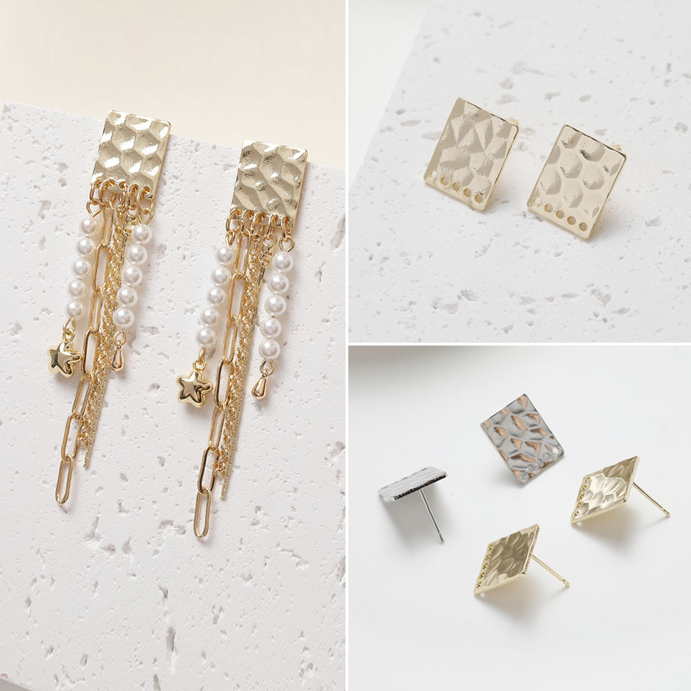 Ornamented Earrings Posts Accessory for Earrings Making