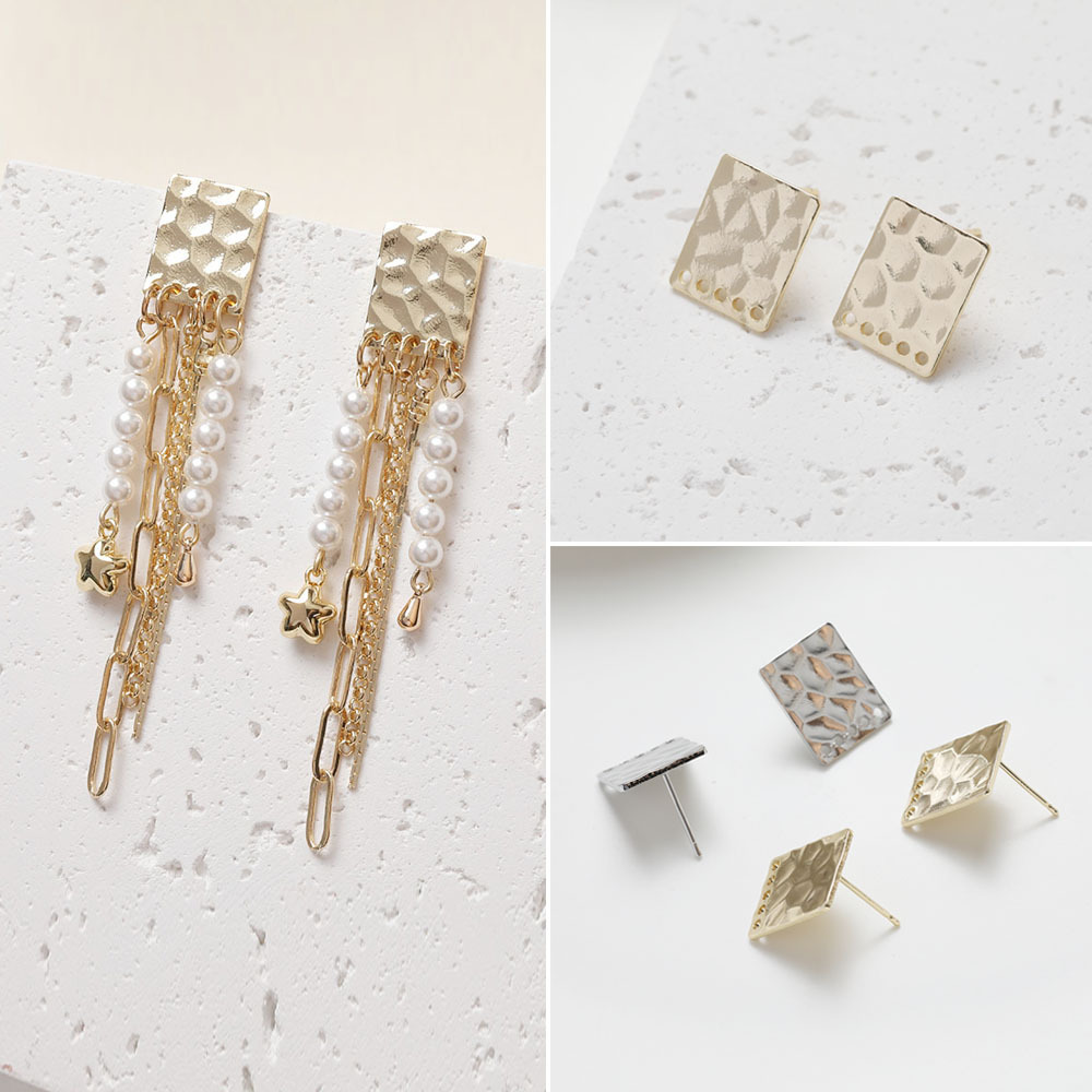 Ornamented Earrings Posts Accessory for Earrings Making