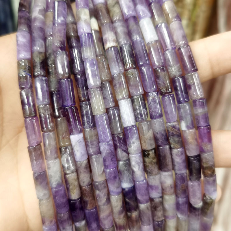 Natural Gemstone 4*9mm Cylindrical Beads Strand