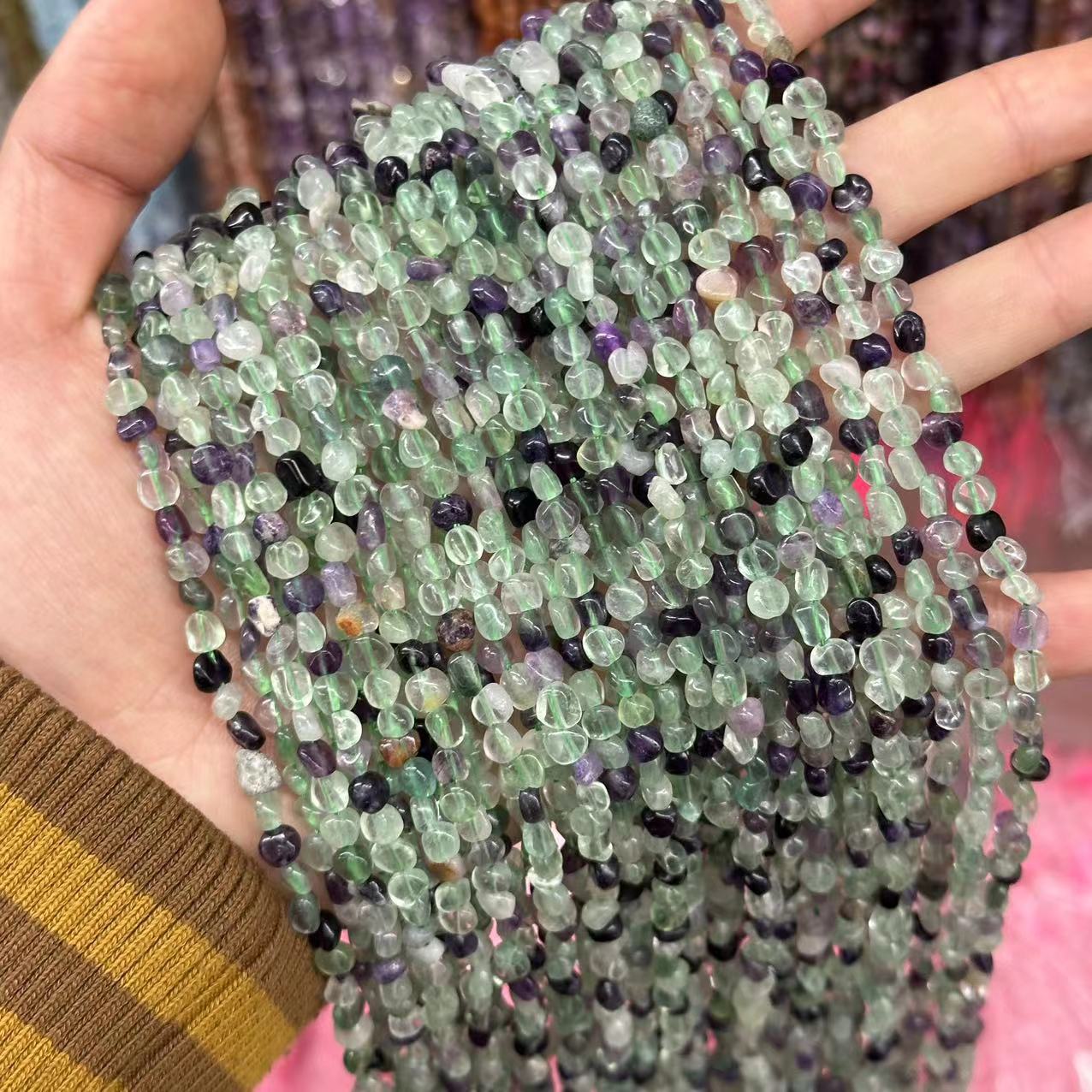 Gemstone Irregular Polished Raw Stone Beads Strand Multiple kind