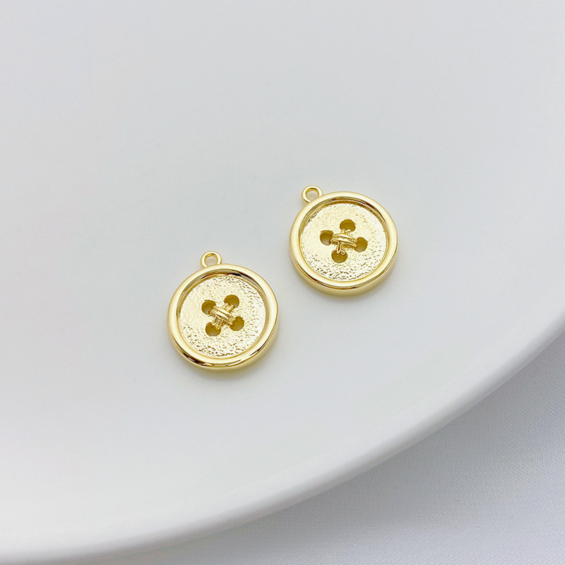 14k Gold Plated Copper Relief Charms Pendant for Jewelry DIY