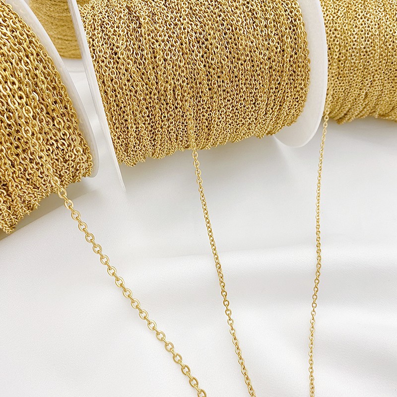 Titanium Steel O Shaped Chain 1m for Jewelry DIY