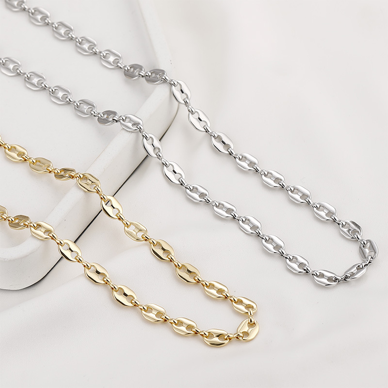 Gold Plated Decor Thick Chain for Jewelry DIY 50cm