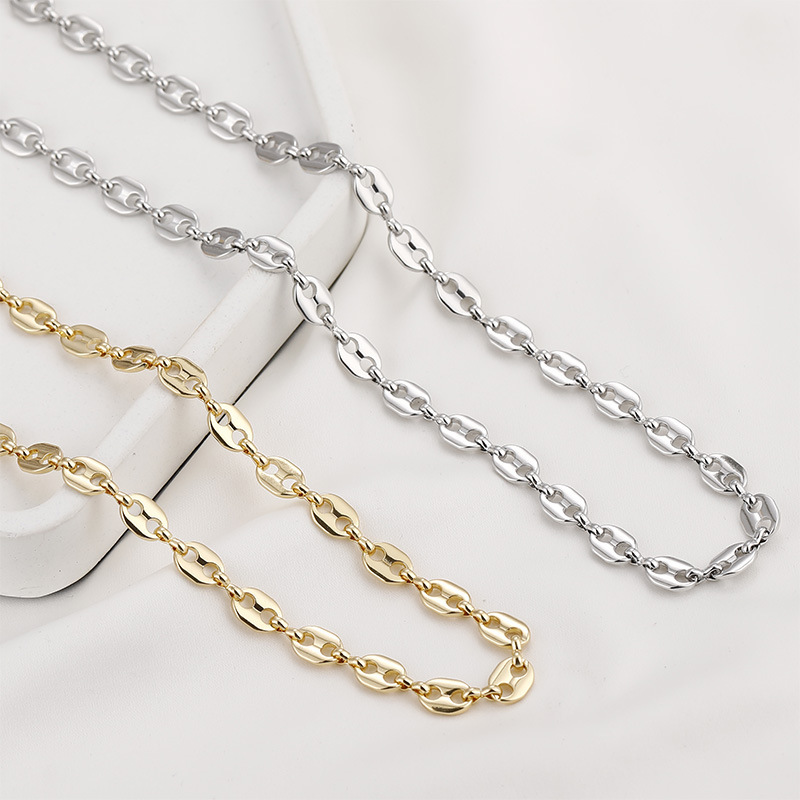 Gold Plated Decor Thick Chain for Jewelry DIY 50cm