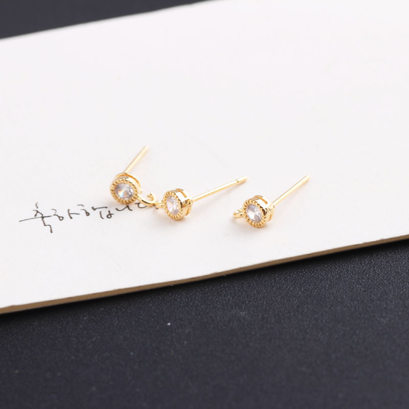 Ornamented Earrings Posts Accessory for Earrings Making