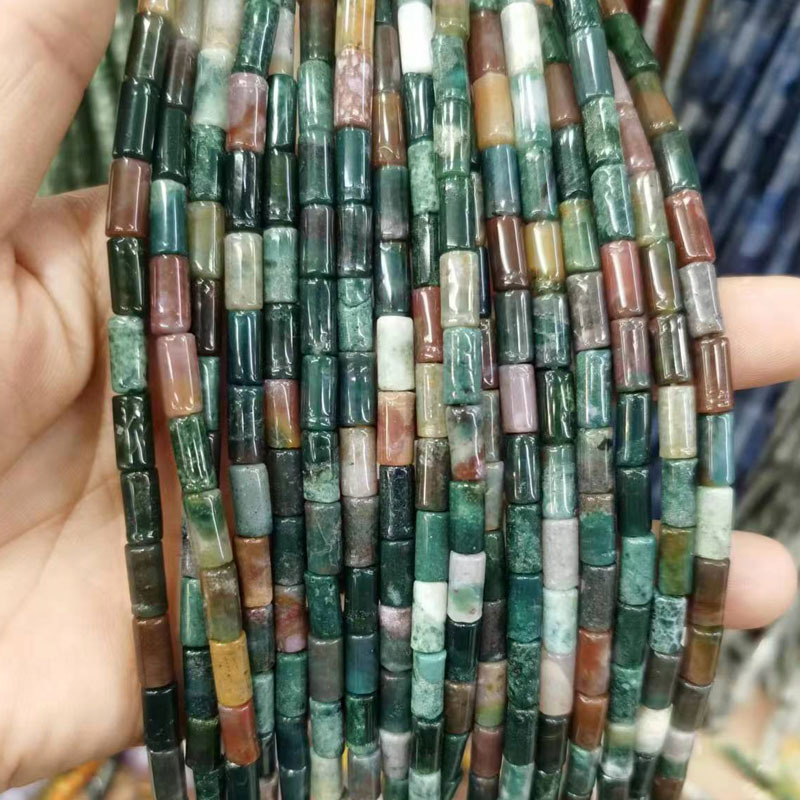 Natural Gemstone 4*9mm Cylindrical Beads Strand