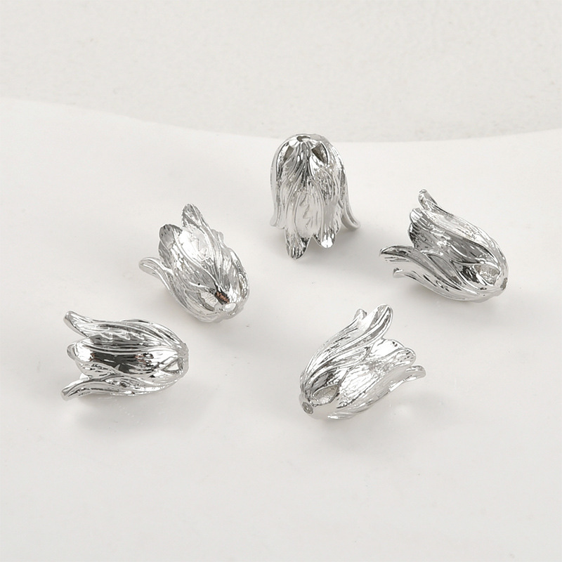 Gold Plated Flower Shaped Bead Cap Spacer Accessory 10pcs