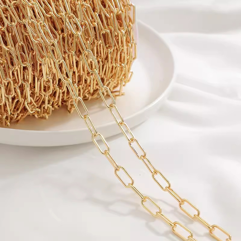 Gold Plated Decor Thick Chain for Jewelry DIY 50cm Multiple Style